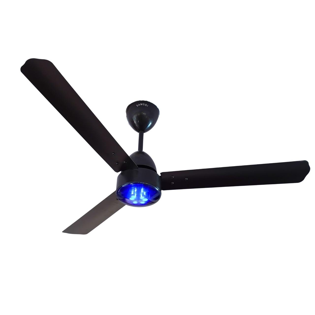 BLDC Ceiling Fan 28W with LED — Matte Black (LT-301)
