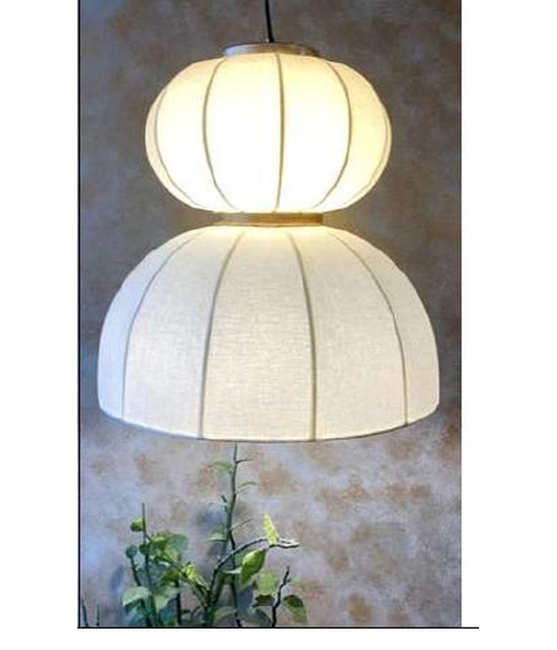 Curved Fabric Lantern Pendant