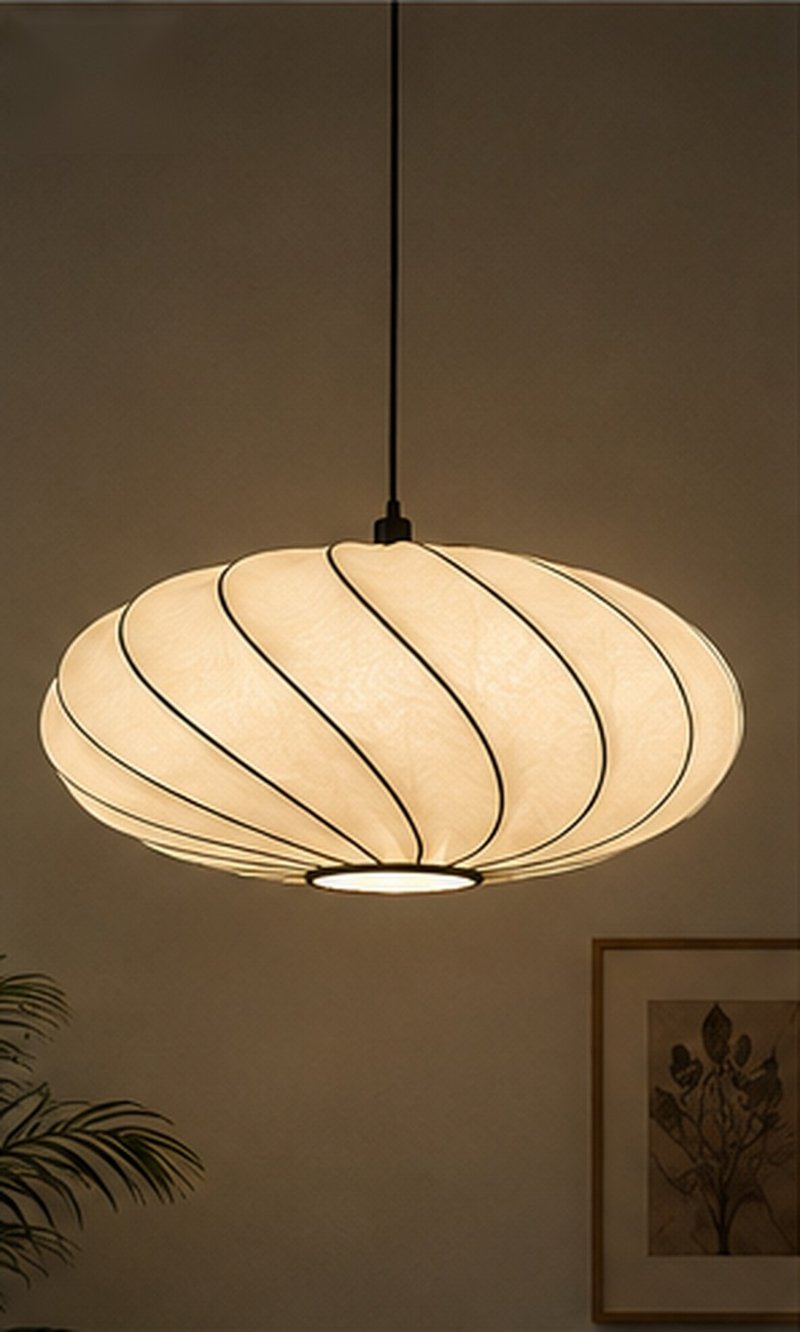 Pleated White Pendant