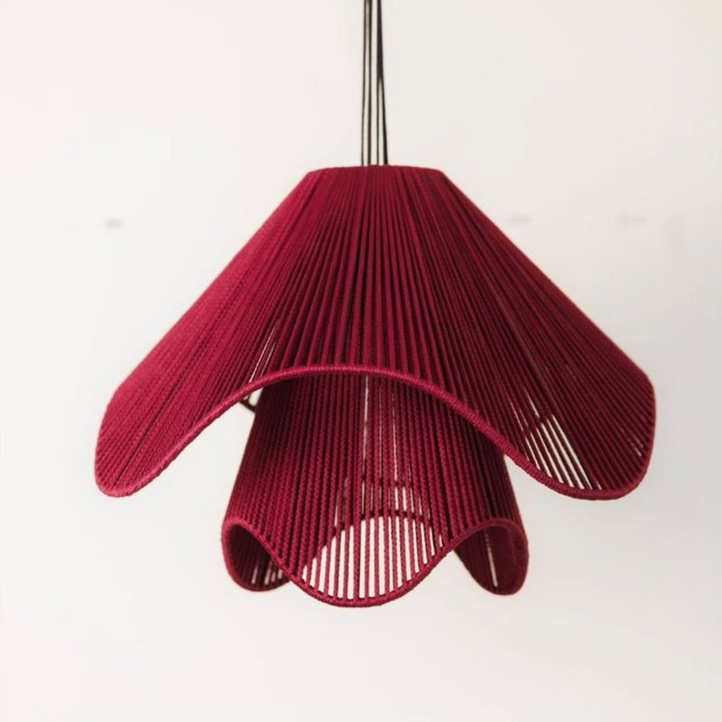 Handcrafted Wavy Jute Pendant