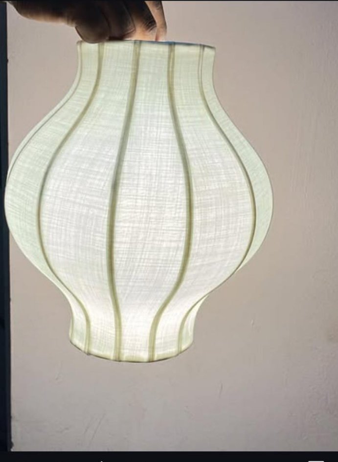 Three-Tone Pleated Pendant Set