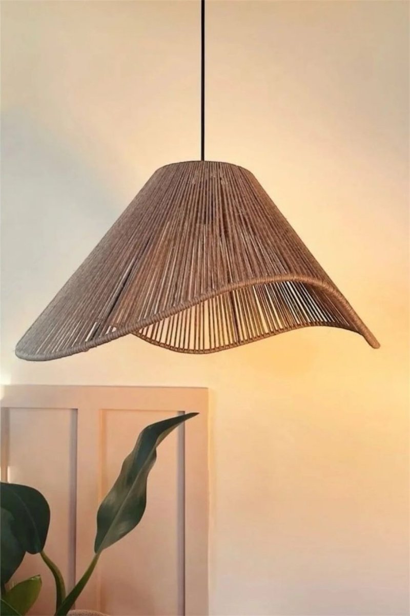 Modern Structured Fabric Pendant