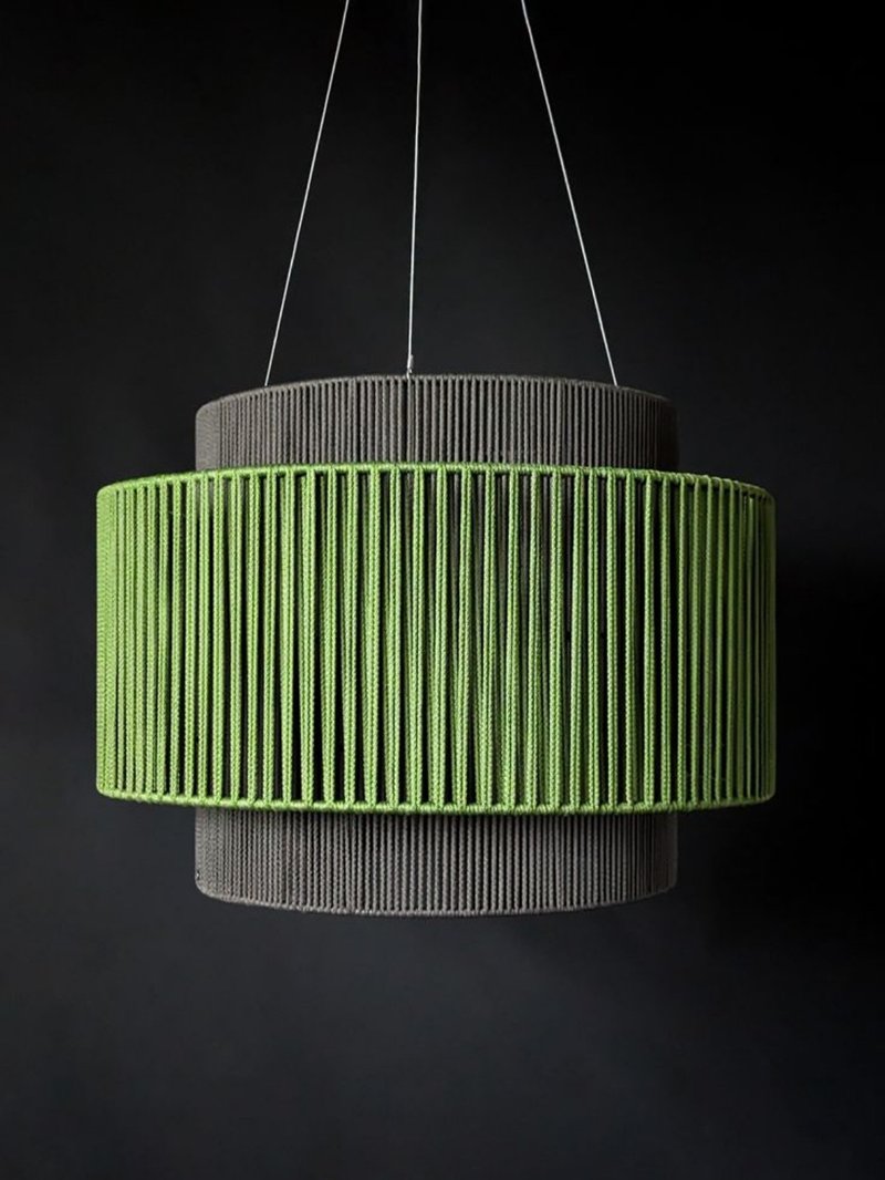 Striped Fabric Pendant